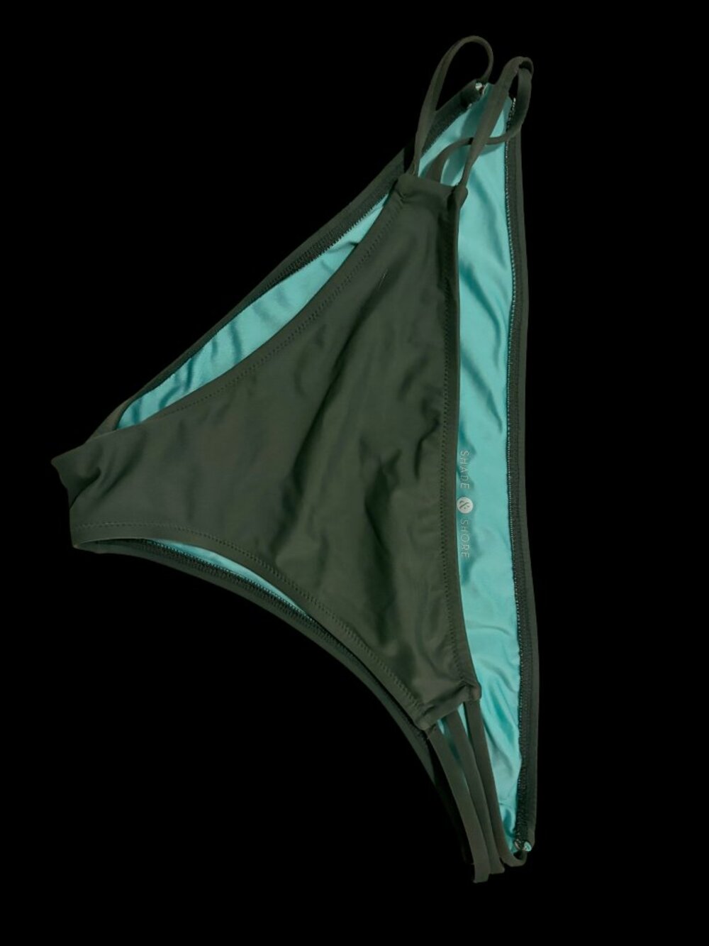 Shade & Shore Olive Green Strappy Bikini Bottom Size XL